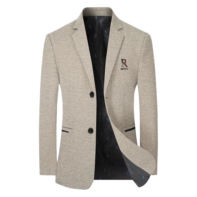 TFETTERS Brand 2025 Spring Business Blazer for Men Solid Autumn Casual Men's Jacket Blazer Fashion Single Breasted Suits Mens