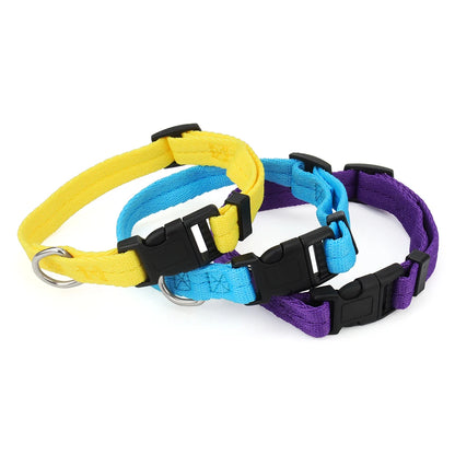 Collares de perro ajustables para perros pequeños, medianos y grandes, cinta de nailon delgada y hebilla de plástico de liberación rápida, accesorios para mascotas