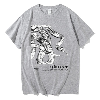 Deftones Private Music Tracklist Tee 2025 Cotton TShirt Men Women Hip Hop Rock Top Fashion Short Sleeve Summer Oversized T-shirt