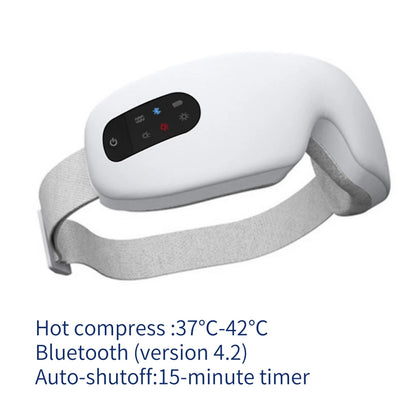 Electric Eye Massager Hot Compress Stress Relief Heating Vibration Massage Connect Music Relax Foldable Eye Care Smart Glasses