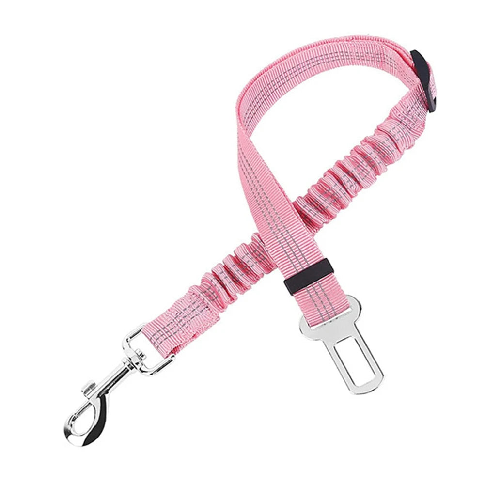 Cinturón de seguridad para coche de mascotas, correa de nailon para vehículos, asiento trasero, cinturón de seguridad ajustable para perros, arnés, collar, accesorios para mascotas para paseos al aire libre