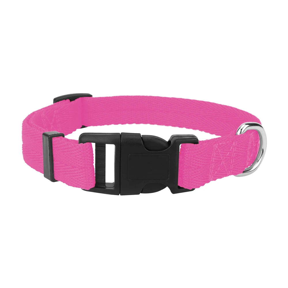 Collares de perro ajustables para perros pequeños, medianos y grandes, cinta de nailon delgada y hebilla de plástico de liberación rápida, accesorios para mascotas