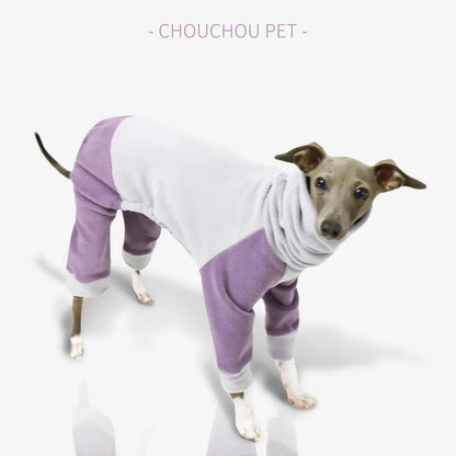 Suéter de cuello alto para iggy, whippet, galgo, ropa para mascotas, empalme elástico suave, ropa de cuatro patas