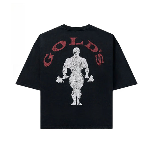 Gym New Retro Pattern Pure Cotton Men's and Women's Half-sleeved T-shirt Spring and Autumn Fitness Sports Short Sleeved