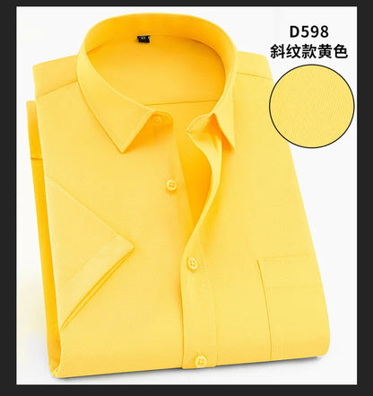 Men's new short-sleeved shirt 7XL8XL business casual non-ironing high quality plus-size spring and summer fashion cargo clothes