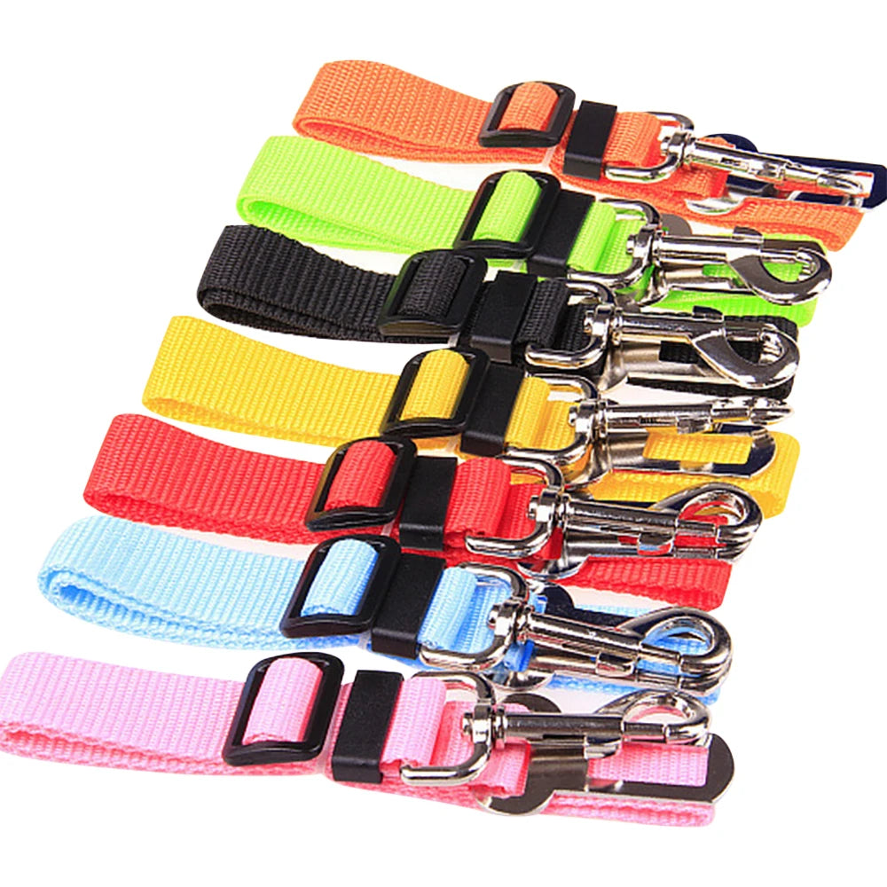 Dog Car Seat Belt Safety Protector Travel Pets Accessories Dog Leash Collar Breakaway Solid Car Harness