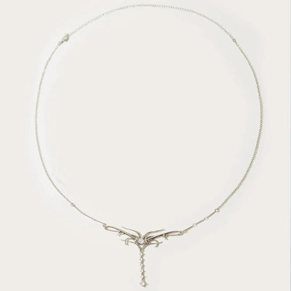 Stonefans Simple Rhinestone Tassel Waist Chain Body Jewelry for Women Sexy Belly Waist Chain Harness Body Accessories Gift