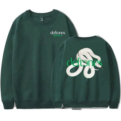 Private Music Tracklist Longsleeve Sweatshirt Deftones Rock Band Printing Hoodies Crewneck Casual Loose Autumn Pullovers Men Top