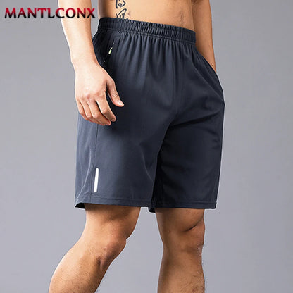 New Summer Casual Shorts Men Boardshorts Breathable Beach Shorts Elastic Jogging Running Sports Men's Short Pants Zipper Pockets