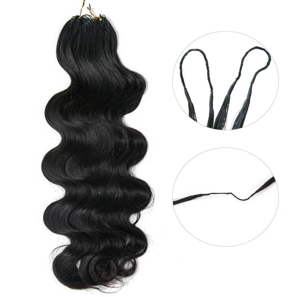 Honey Blonde Highlight Body Wave Crochet Human Hair Pre-Separated Invisble Miracle Knot Braids Feather Crochet Hair Extensions