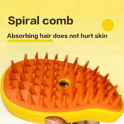 Rotate Steam Brush for Cat Dog Comb Electric Spray Removes Hair Cat Brush Soft Silicone Massage Grooming Comb Pet Accessories