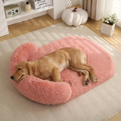 Sofá ortopédico impermeable y lavable para perros, cama para mascotas de espuma de huevo con parte inferior extraíble y antideslizante