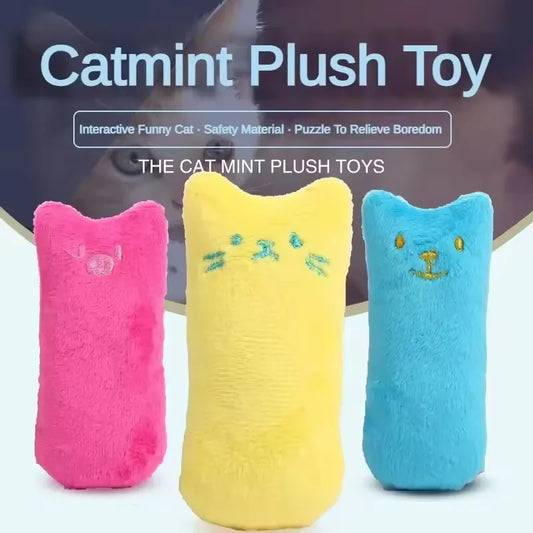 Catnip Toys Cute Thumb Plush Pillow Teeth Grinding Bite-resistant Teasing Relaxation Cat Chew Toy Pet Accessories