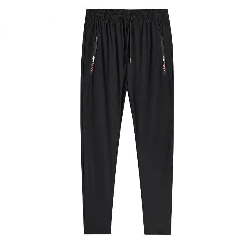 Summer Breathable Mesh Black Sweatpants Men Joggers Sportswear Baggy Trousers Male Casual Track Pants 7XL 8XL