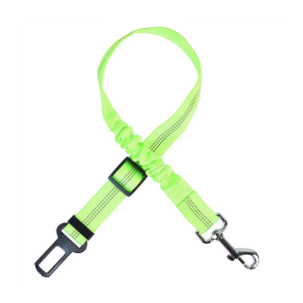 Cinturón de seguridad para coche de mascotas, correa de nailon para vehículos, asiento trasero, cinturón de seguridad ajustable para perros, arnés, collar, accesorios para mascotas para paseos al aire libre