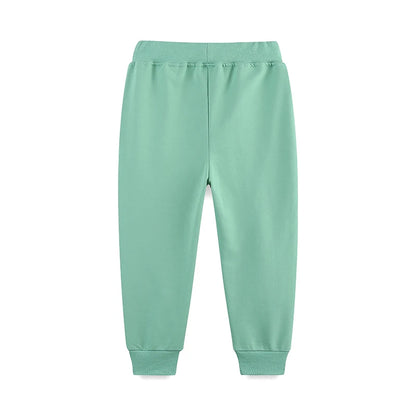 Little maven Baby Boys CAR Sporty Pants Children'Clothing Embroidery Cartoon Excavator Trousers Cotton Kids Clothes Sweatpants