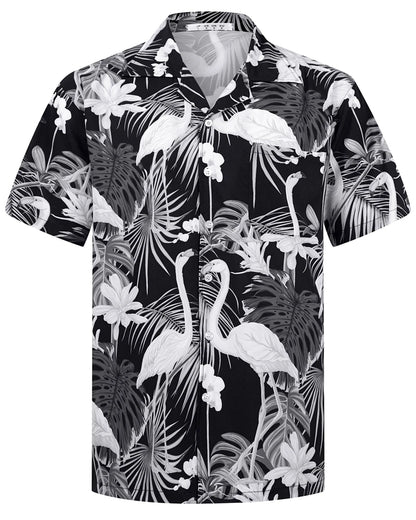 Summer Fashion Mens Hawaiian Shirts Short Sleeve Button Coconut Tree Printed Casual Beach Aloha Shirt Plus Size 6XL Hombre Ropa