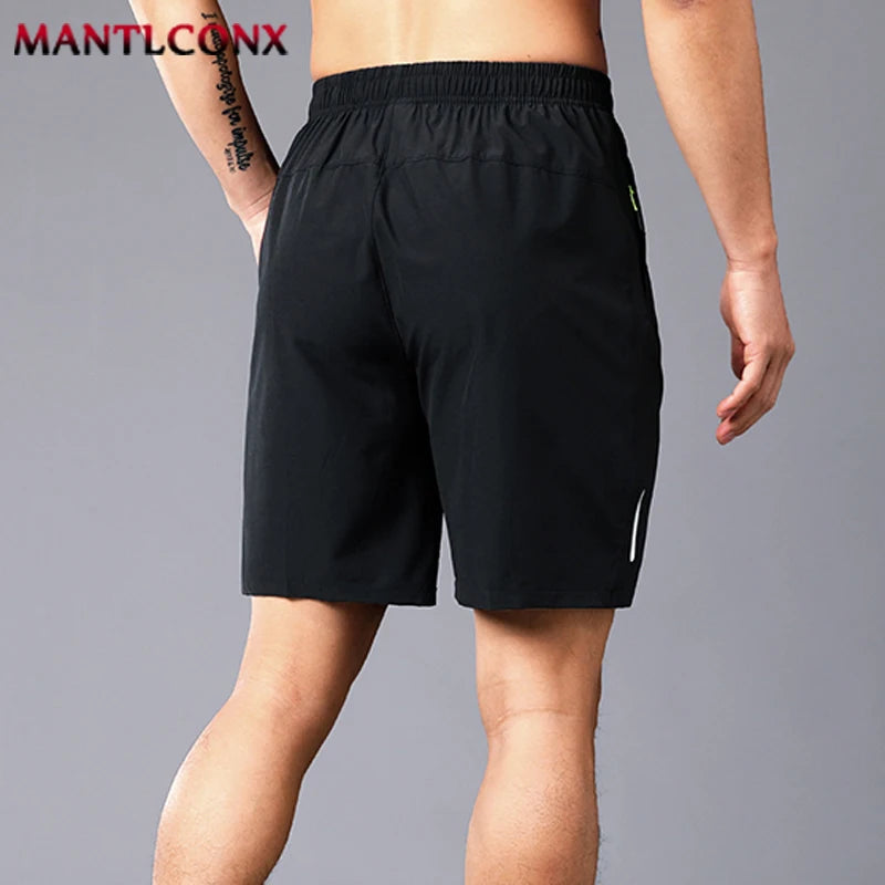 New Summer Casual Shorts Men Boardshorts Breathable Beach Shorts Elastic Jogging Running Sports Men's Short Pants Zipper Pockets