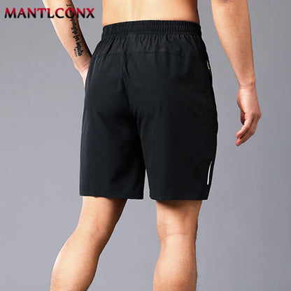 New Summer Casual Shorts Men Boardshorts Breathable Beach Shorts Elastic Jogging Running Sports Men's Short Pants Zipper Pockets