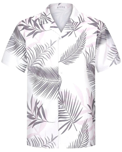 Summer Fashion Mens Hawaiian Shirts Short Sleeve Button Coconut Tree Printed Casual Beach Aloha Shirt Plus Size 6XL Hombre Ropa