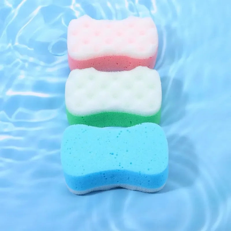 1/3PCS New Soft Bath Sponge Shower Natural Gentle Soothing Body Fiber Exfoliating Shower Sponge Wash Bouquet Bathing Accessories