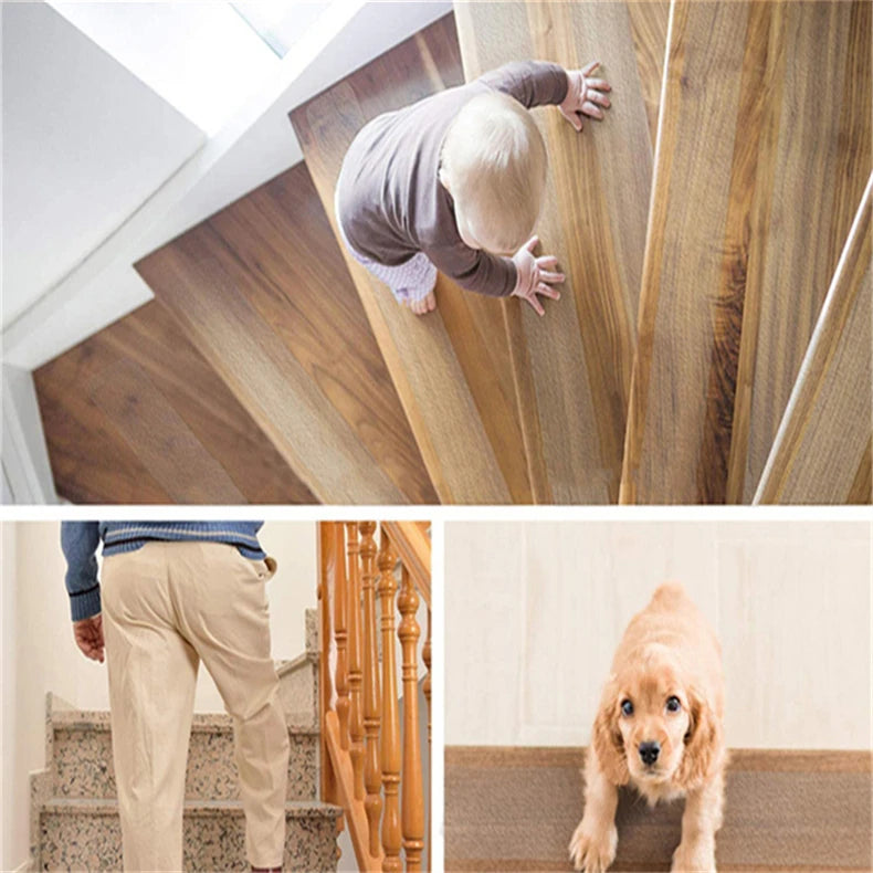 10x 60cm Transparent Non-Slip Tape Floor Bathtub Bathroom Carpet Stair Treads Slip Soft and Waterproof Tape Protect Pet Child