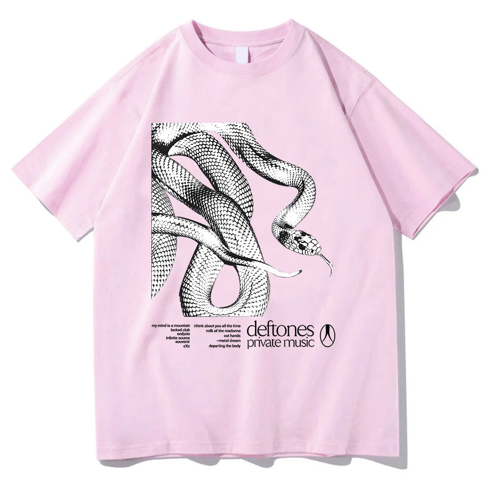 Deftones Private Music Tracklist Tee 2025 Cotton TShirt Men Women Hip Hop Rock Top Fashion Short Sleeve Summer Oversized T-shirt