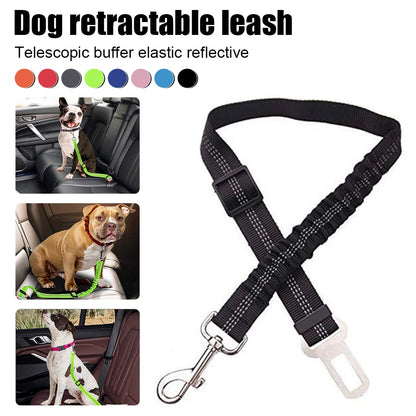 Cinturón de seguridad para coche de mascotas, correa de nailon para vehículos, asiento trasero, cinturón de seguridad ajustable para perros, arnés, collar, accesorios para mascotas para paseos al aire libre