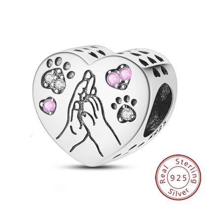 New 925 Sterling Silver Charms Bead Penguin Owl Bow Heart Charm Fit Original Pendant Bracelet Jewelry Making For Women Gift