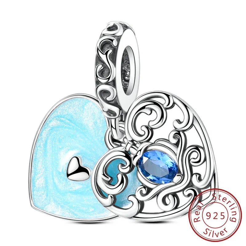 New 925 Sterling Silver Charms Bead Penguin Owl Bow Heart Charm Fit Original Pendant Bracelet Jewelry Making For Women Gift