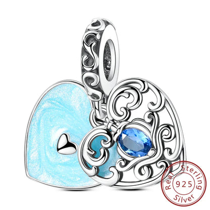 New 925 Sterling Silver Charms Bead Penguin Owl Bow Heart Charm Fit Original Pendant Bracelet Jewelry Making For Women Gift