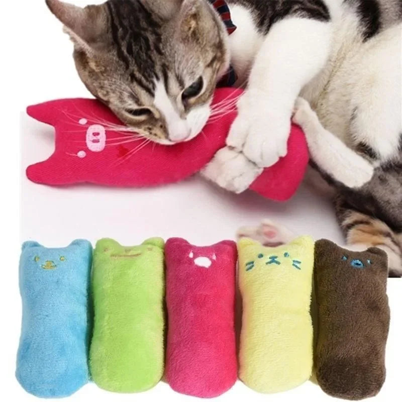 Juguetes de hierba gatera, bonito cojín de peluche para el pulgar, para rechinar los dientes, resistente a las mordeduras, juguete para gatos, accesorios para mascotas