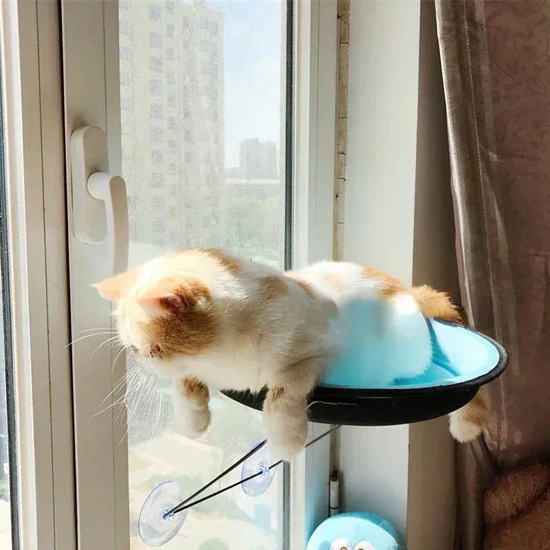 New Cat Window Hammock Climbing Frame Pet Kitty Hanging Sleeping Cats Bed Sunny Window Seat Nest Bearing 15kg Cat Accessories