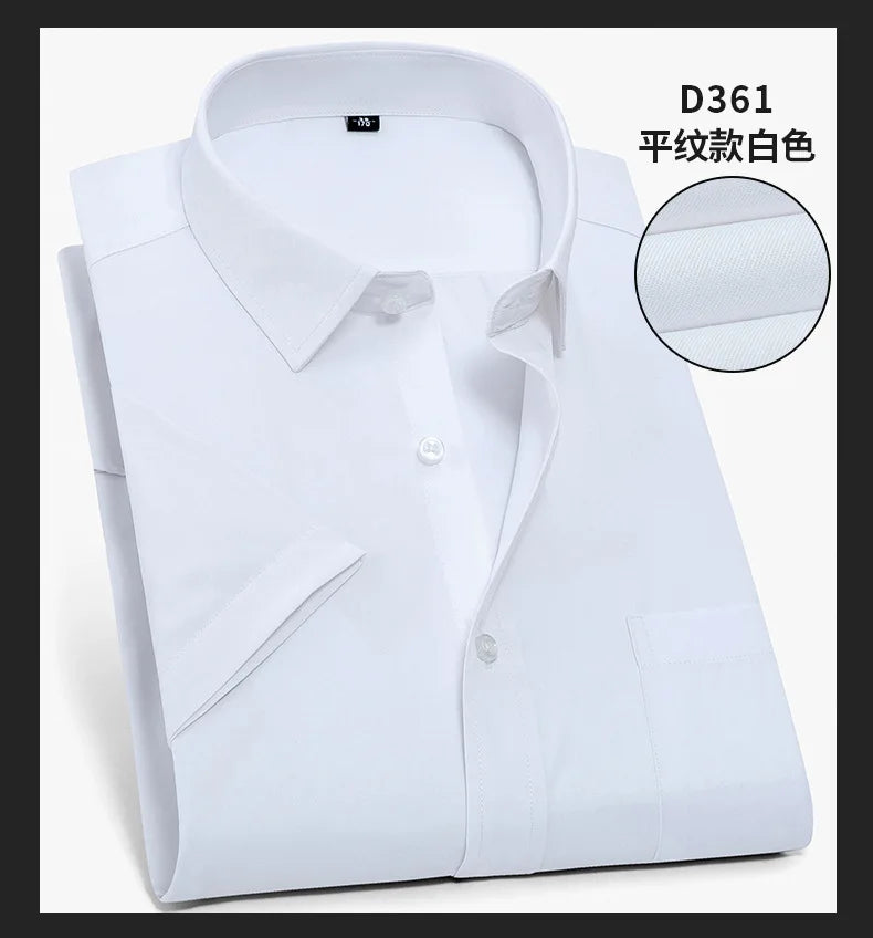 Men's new short-sleeved shirt 7XL8XL business casual non-ironing high quality plus-size spring and summer fashion cargo clothes