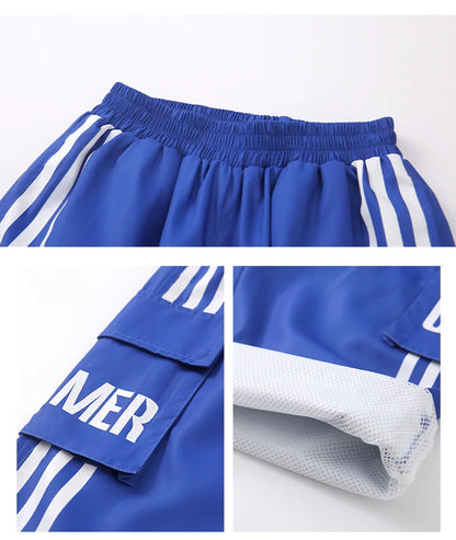 Boys Hip Hop Contrast Jacket Cargo Pants Girls Sweatshirt Pullovers Street Dance Clothes Sets Kids Tracksuit Children Streetwear