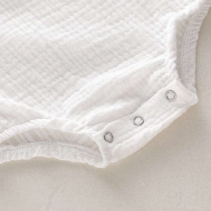 Summer Baby Rompers 2022 Boys Girls Bodysuit Muslin Sleeveless Newborn Clothes Fashion Baby Clothing Toddler Outfits