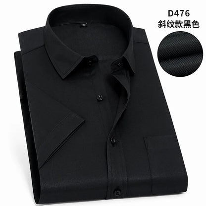 Men's new short-sleeved shirt 7XL8XL business casual non-ironing high quality plus-size spring and summer fashion cargo clothes