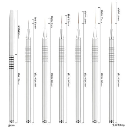 Nails Art Liner Brushes Elongated Lines Striping Drawing Painting  6/9/12/15/18mm Design Pen Professional Manicure Tool New