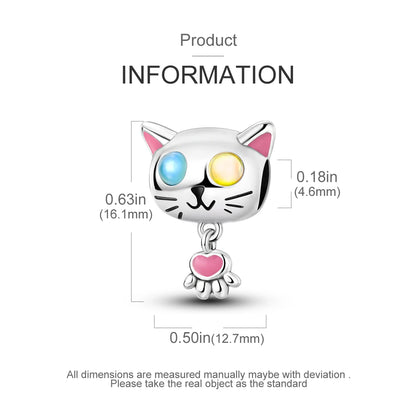 New Arrivals Silver Plated Cute Pet Moon Luminous Firefly Charms Fit Original Bangle Beads Pendent Dangle Bracelet DIY Jewelry