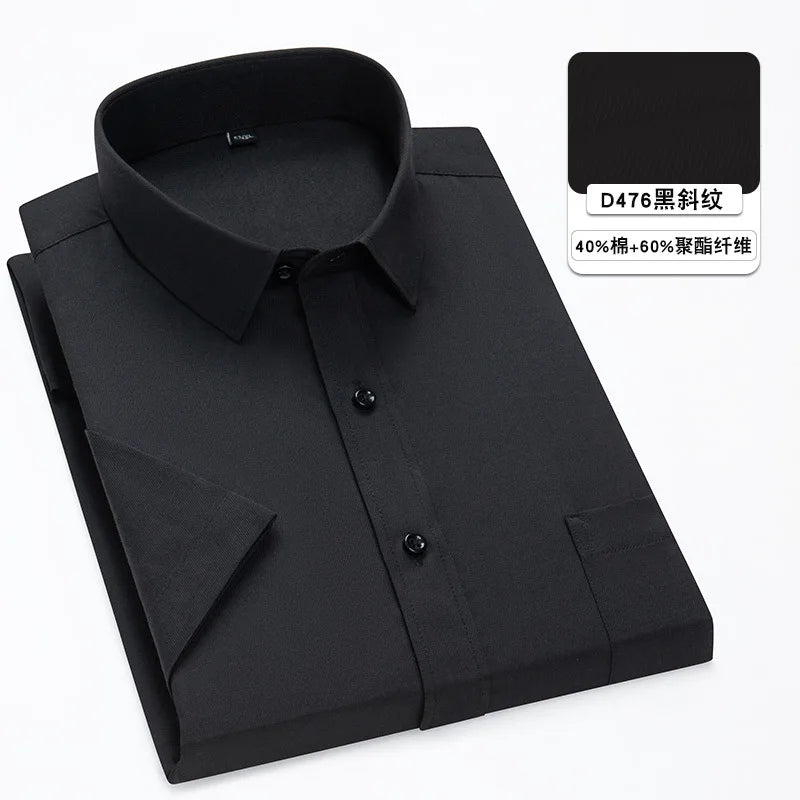 Men's new short-sleeved shirt 7XL8XL business casual non-ironing high quality plus-size spring and summer fashion cargo clothes
