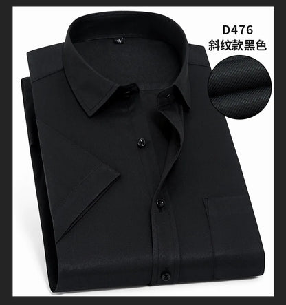 Men's new short-sleeved shirt 7XL8XL business casual non-ironing high quality plus-size spring and summer fashion cargo clothes