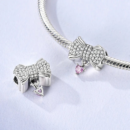 New 925 Sterling Silver Charms Bead Penguin Owl Bow Heart Charm Fit Original Pendant Bracelet Jewelry Making For Women Gift
