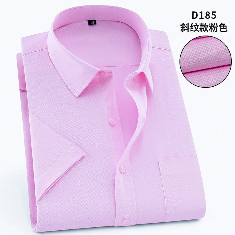 Men's new short-sleeved shirt 7XL8XL business casual non-ironing high quality plus-size spring and summer fashion cargo clothes