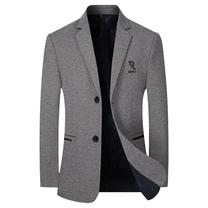 TFETTERS Brand 2025 Spring Business Blazer for Men Solid Autumn Casual Men's Jacket Blazer Fashion Single Breasted Suits Mens