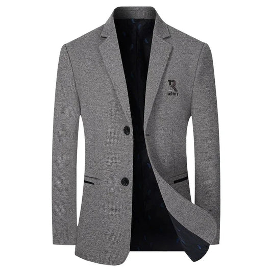 TFETTERS Brand 2025 Spring Business Blazer for Men Solid Autumn Casual Men's Jacket Blazer Fashion Single Breasted Suits Mens