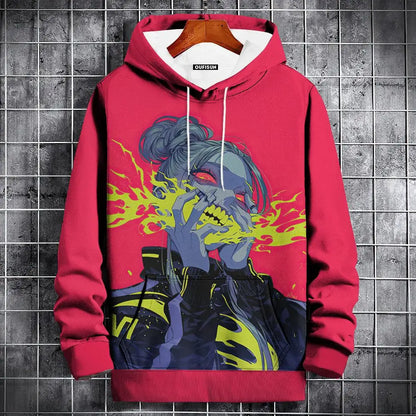 Anime Hoodie Mens Fashion Sweatshirt Graphical Print Hip Hop Hoodies Streetwear Spring Autumn Hoody Oversized hoodies for men