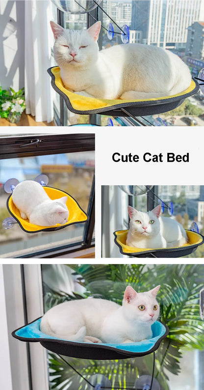 New Cat Window Hammock Climbing Frame Pet Kitty Hanging Sleeping Cats Bed Sunny Window Seat Nest Bearing 15kg Cat Accessories