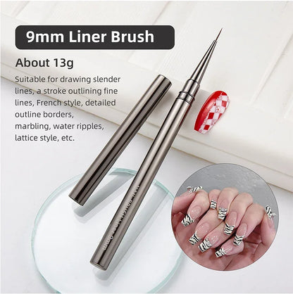 Nails Art Liner Brushes Elongated Lines Striping Drawing Painting  6/9/12/15/18mm Design Pen Professional Manicure Tool New