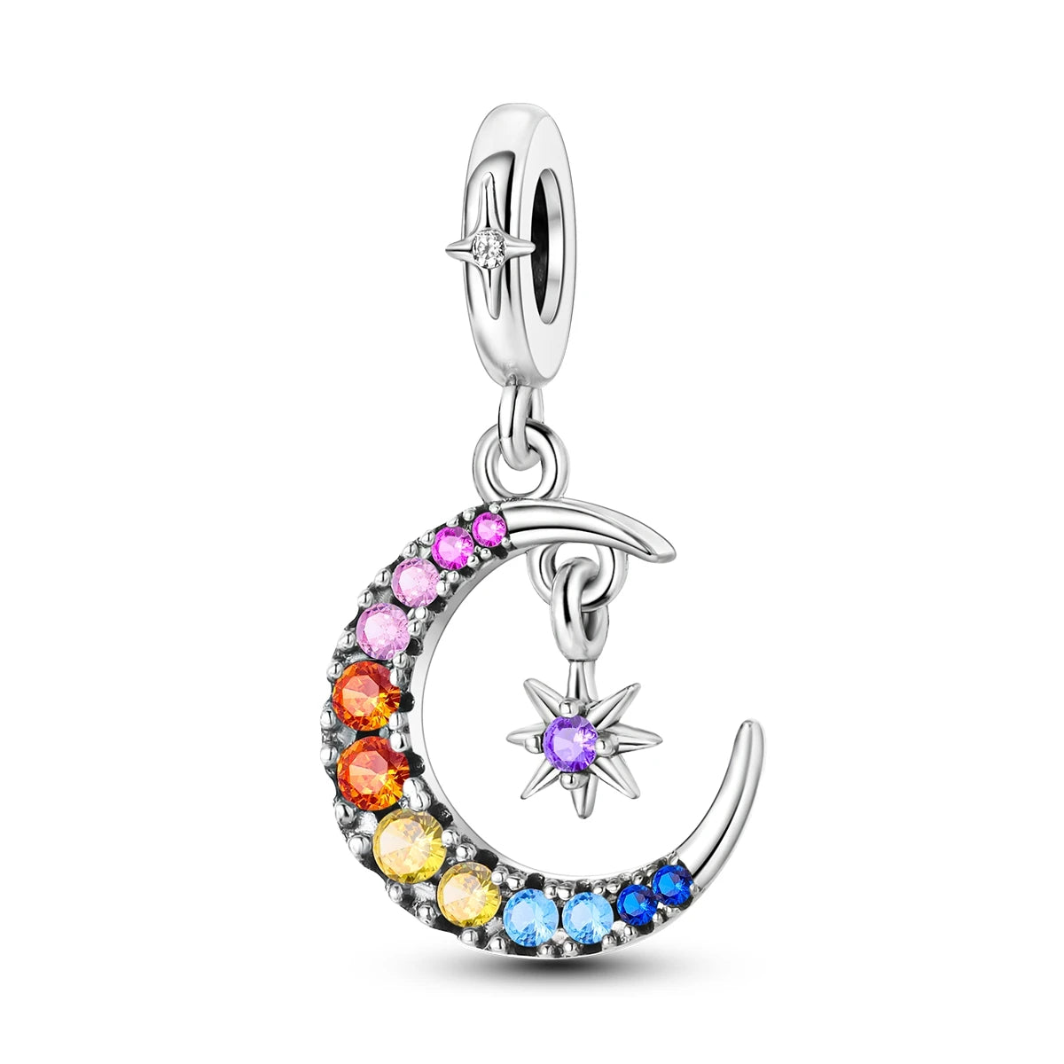 New Arrivals Silver Plated Cute Pet Moon Luminous Firefly Charms Fit Original Bangle Beads Pendent Dangle Bracelet DIY Jewelry