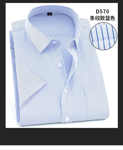 Men's new short-sleeved shirt 7XL8XL business casual non-ironing high quality plus-size spring and summer fashion cargo clothes